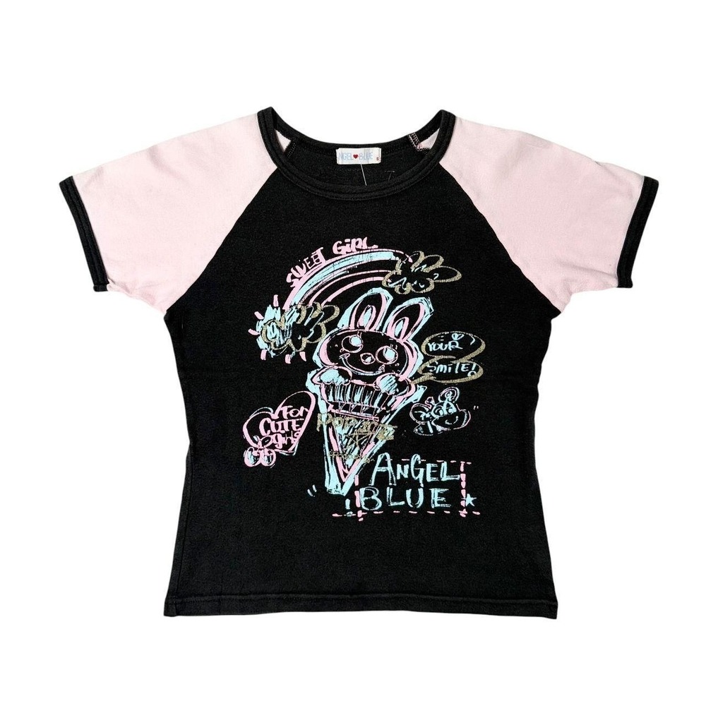 Angel Blue ice cream graphic baby tee